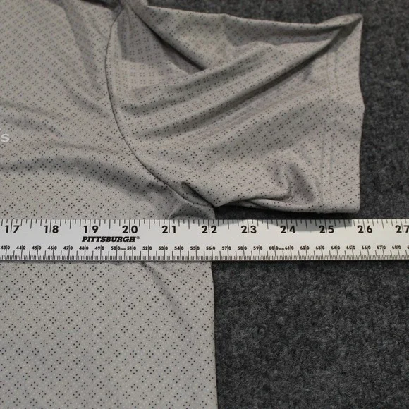Adidas Golf‎ Polo Shirt Mens XL Gray Pattern Short Sleeve Casual Athletic - Picture 4 of 8